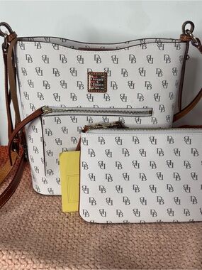 Dooney & Bourke Gretta Signature Ridley Crossbody Bag  AND Wristlet
